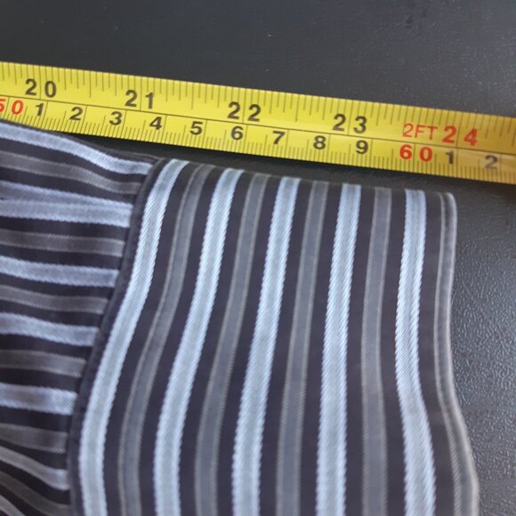 Pronto Uomo Platinum SZ M Striped Men's Button Up Non Iron Cotton Shirt - Picture 9 of 11